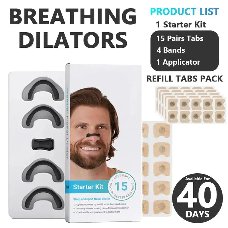 15/30days Magnetic Nasal Breathing Dilators Starter Kit for Nose Improve Sleep Quality Snoring Anti Snoring Sleep Mouth Tape HASHTAG