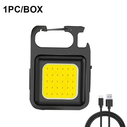 Super Bright Mini COB Keychain Portable light Flashlight Charging Lamp Camping Lights with Magnet 4 Lighting Modes Forwork Light - HASHTAG