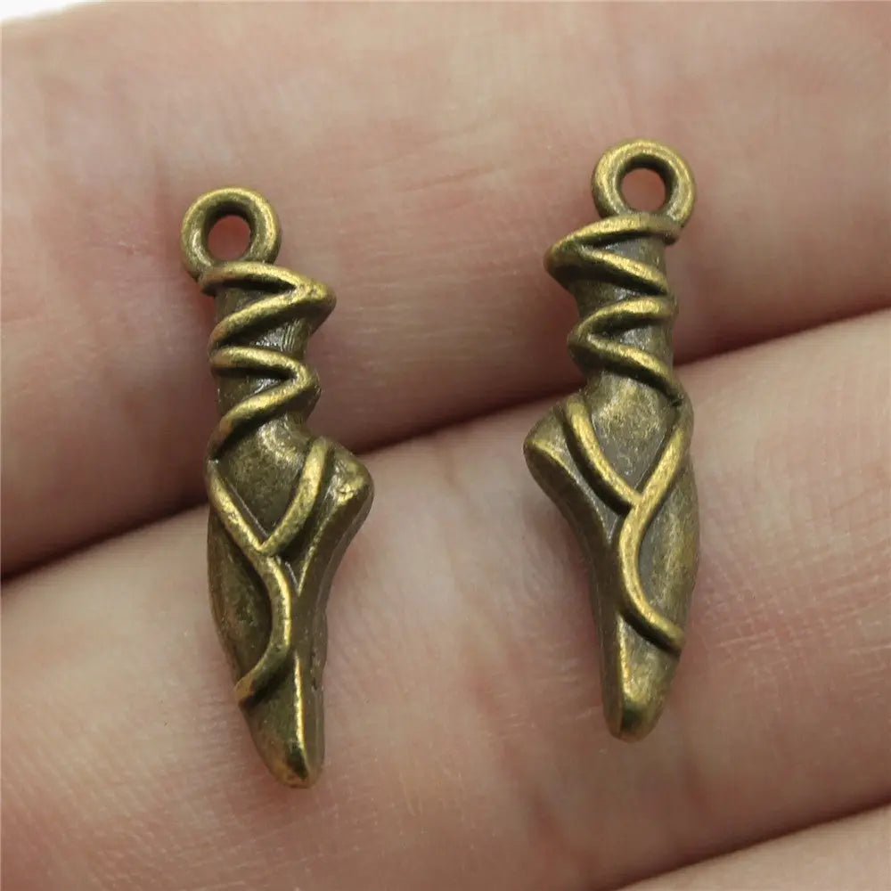 Ballerina Shoes Multi Color Charms 23x6x4mm 1.4g - HASHTAG