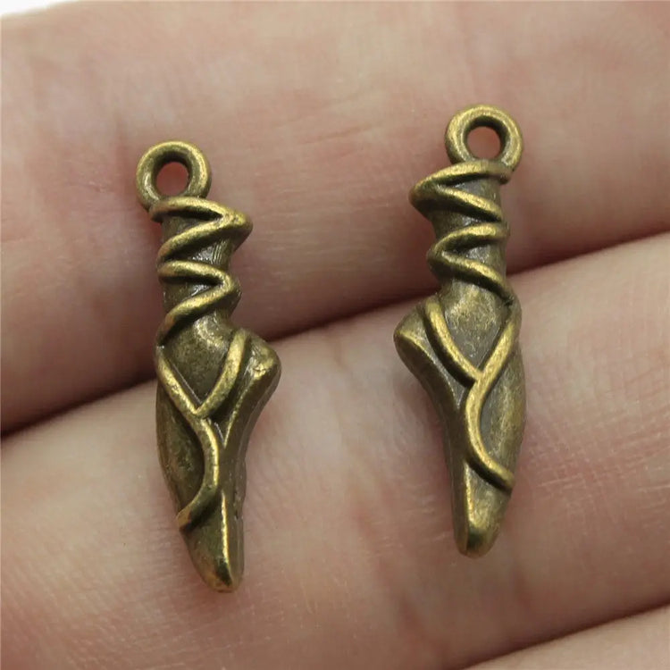 Ballerina Shoes Multi Color Charms 23x6x4mm 1.4g - HASHTAG