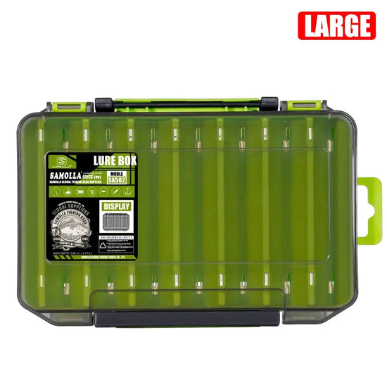 Fishing Tackle Box 14 Compartments Fishing Accessories Lure Hook Storage Case Double Sided Fishing Tool Organizer Boxes - HASHTAG