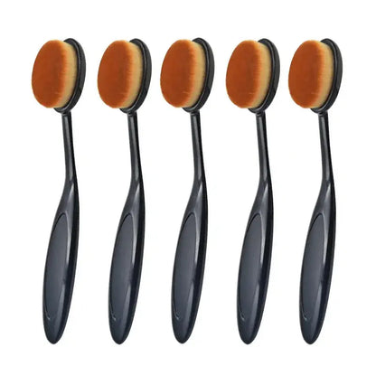 1/2/5 PCS Large Foundation Brush Toothbrush Shape Makeup Make Up Tools Get Fast Even Application of Creams and Powders Cosmnetic - HASHTAG
