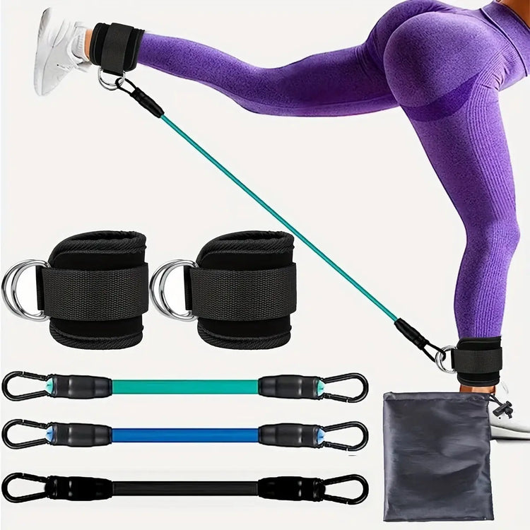 Ankle Strap Resistance Bands Hip Leg Strength Pull Rope Fitness Elastic Training Home Yoga Pilate Crossfit Workout Gym Equipment - HASHTAG