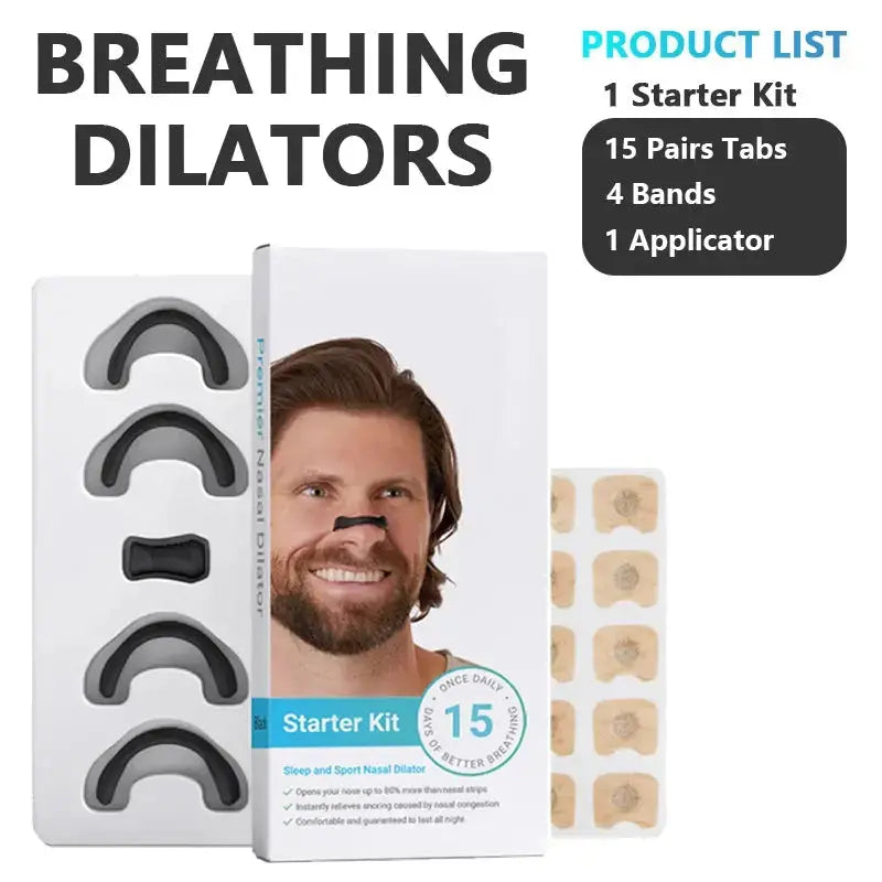 15/30days Magnetic Nasal Breathing Dilators Starter Kit for Nose Improve Sleep Quality Snoring Anti Snoring Sleep Mouth Tape HASHTAG