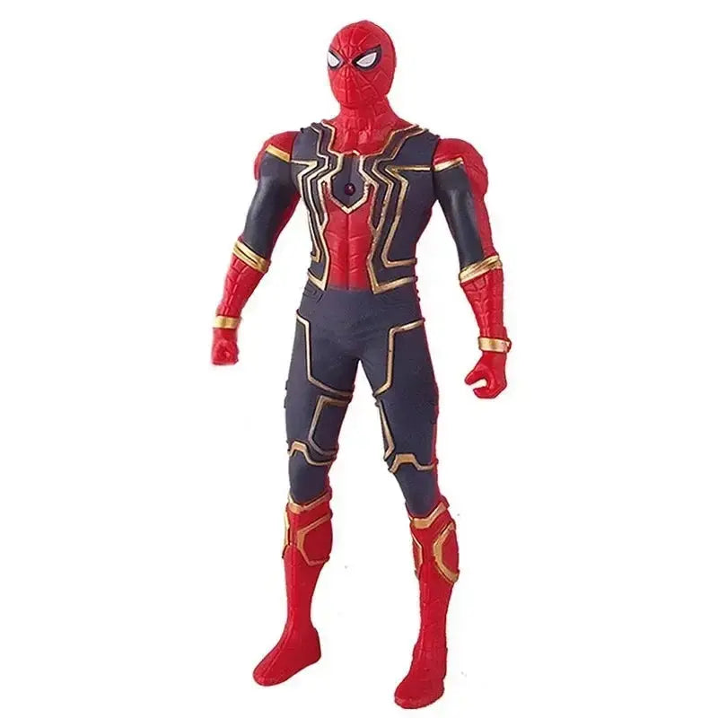 17 Cm Children Toys Marvel Anime Figures Spiderman Hulk Action Figure Iron Man Cartoon Kids Toy Christmas Gift Glow Doll Hobbies - HASHTAG