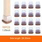 16PCS Transparent Table Chair Leg Protectors Caps Round Square for Furniture Foot Legs Cover Floor Protector with Felt Bottom - HASHTAG