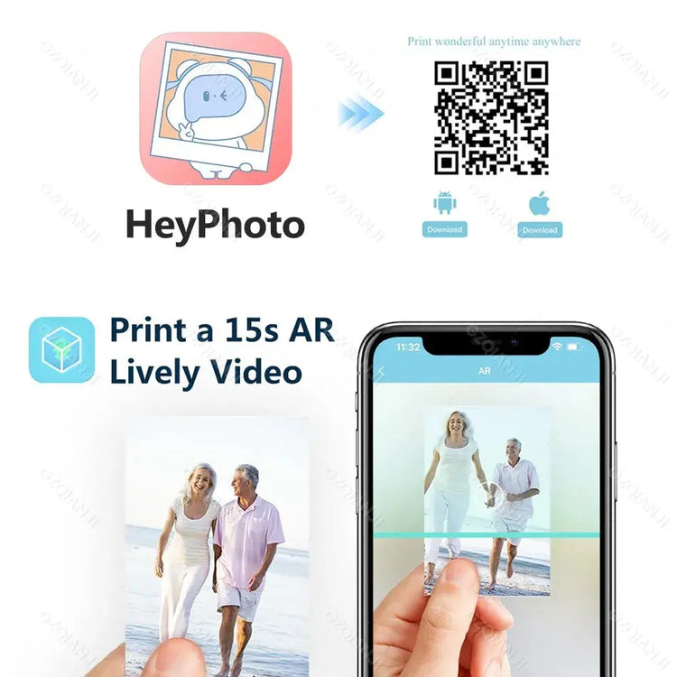 HPRT MT53 Portable Mni Mobile Pocket Printer BT Wireless Photo Printer with Zink Technology 2x3 Inch Color Photo Printer Maker - My Hashtag Shop