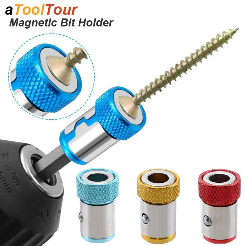 Clearance_Magnetic Ring Cross Phillips Screwdriver Bit Holder 6.35mm 1/4 Universal Alloy Anti-corrosion Strong Magnetizer Power HASHTAG
