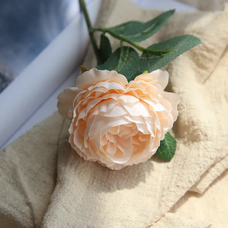 Artificial Silk Flower Single Short Branch Rose Liebe - Making Life Easier