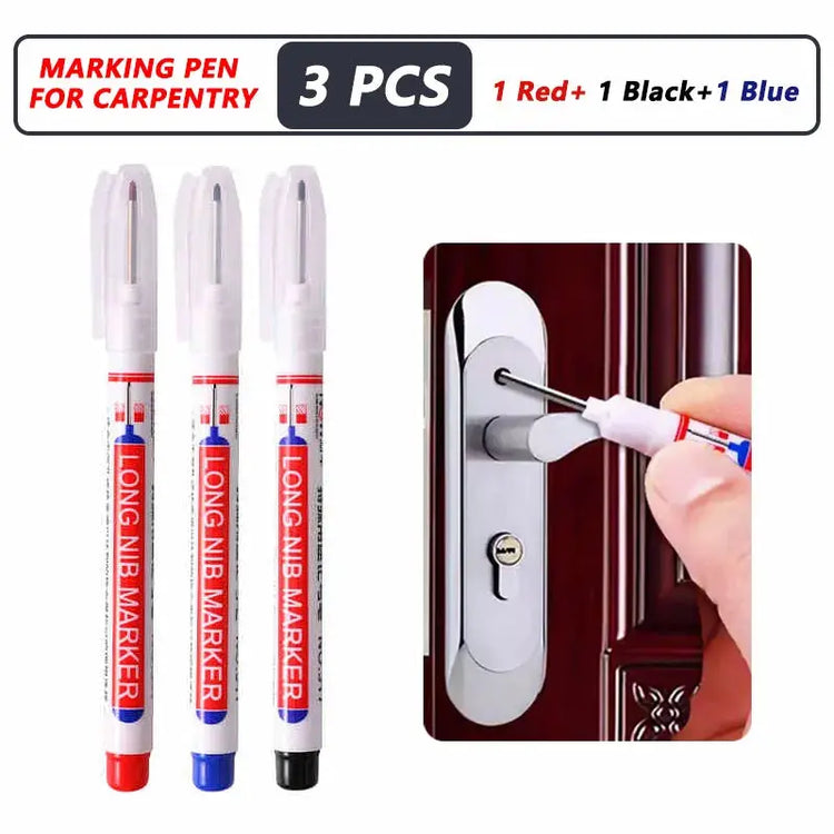 1-40PCS 20mm Deep Hole Long Nib Head Markers For Metal Perforating Pen Waterproof Bathroom Woodworking Decoration Multi-Purpose - My Hashtag Shop