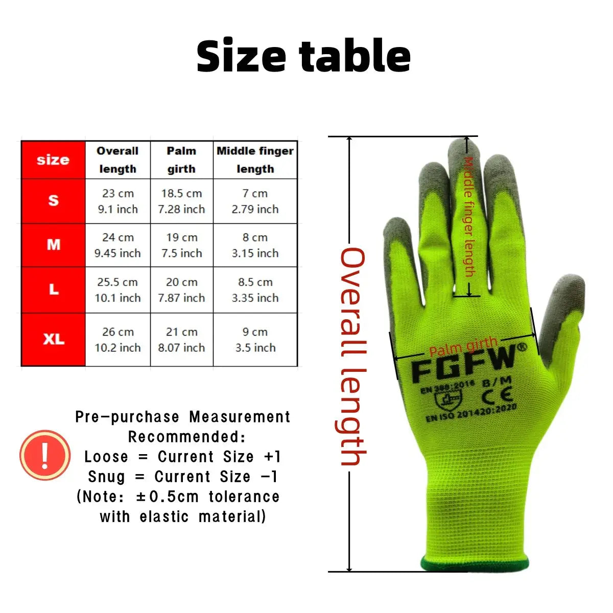 10 Pairs PU Coated Work Gloves - Lightweight, Durable Safety Gloves EN 388/ISO20471 Certified, Sizes S/M/L/XL - HASHTAG