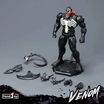 FondJoy Marvel Venom Action Figure 1/12 Venom Plastic Model Kit Anime Figurine Collection Model Statue Toys - HASHTAG