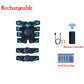 New USB Rechargeable EMS Muscle Stimulator ABS Arm 3 IN 1 Trainer Smart Wireless Fitness Abdominal Training Electric Body Slim