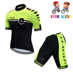 Summer New 2026 Kids Bike Shirts Suit Cycling Jersey Set Boys Girl Road Bike Abbigliamento Da Ciclismo Bambini Quick Dry Pants HASHTAG