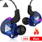3.5MM Headset Music Earbuds In Ear With Mic Original QKZ AK6 Copper Driver HiFi Wired Earphone Race Sport Headphone Bass Stereo 