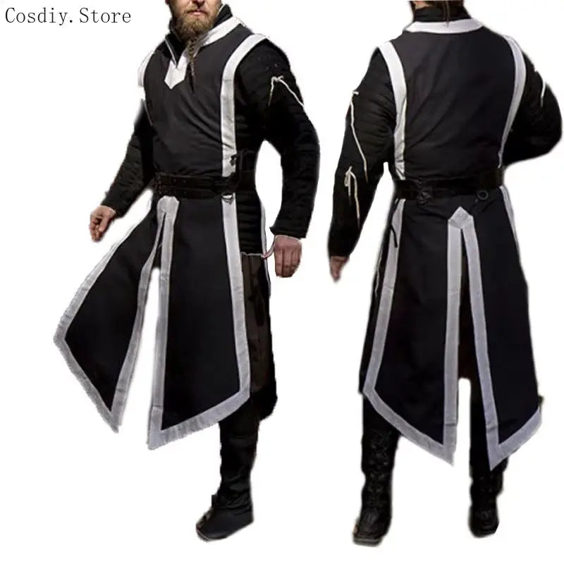 Medieval Tunic Viking Norman Warriors Costume Men&