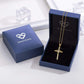 925 Sterling Silver Cross Necklace for Women Men 14K Gold Plated 5A CZ Birthstone Necklaces for Holiday