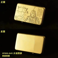 Exquisite Brass Kerosine Lighter Slim Windproof Vintage Grinding Wheel Ignition Lighter Cigarette Accessories Men's Gift HASHTAG BAR TABACCHI