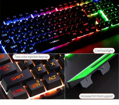 YINDIAO V2 Computer Wired Keyboard E-sports Gaming Typing Office Universal USB Plug-in Hair Light Keyboard Available For Windows System HASHTAG