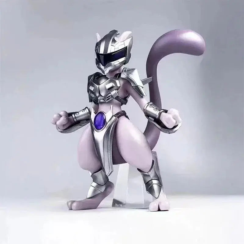11cm Pokemon Figure Mewtwo Anime Figure Steel Mewtwo cool Figurine Pvc Statue Model Decorations Toys for Kid Gifts Collection - HASHTAG