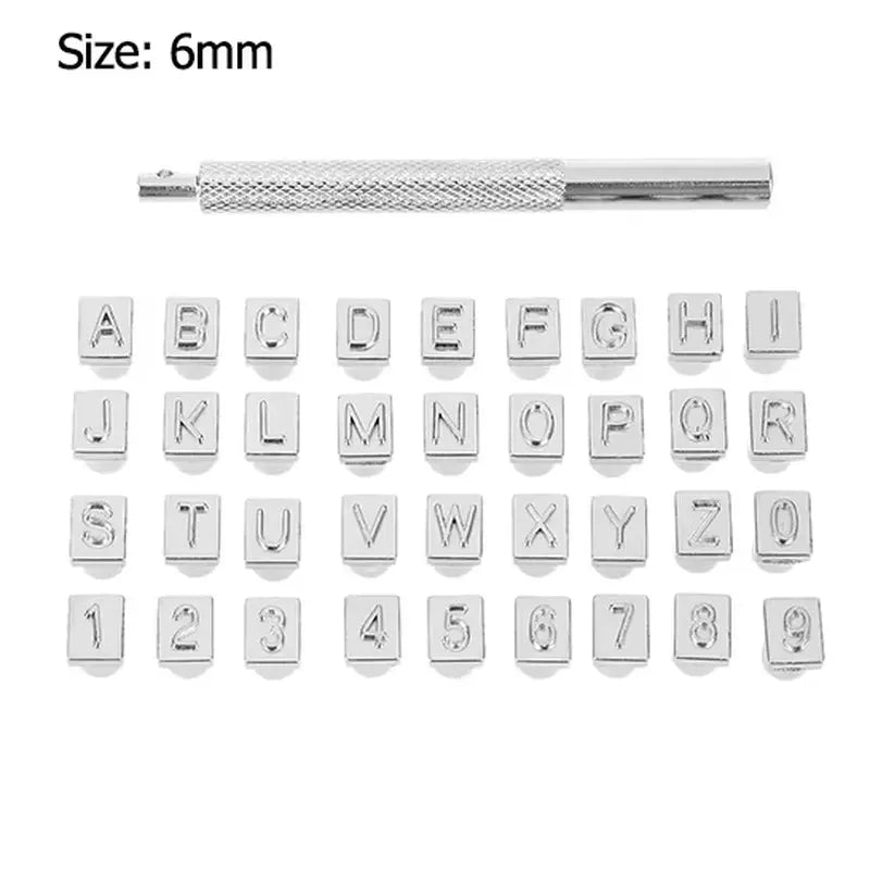 26Pcs Steel Printing Punch Alphabet Letter Stamp Set Metal Leather Stamp Professional Leather Tools Leathercraft Stamps