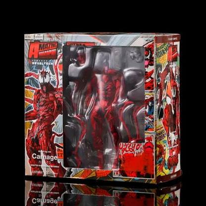 AMAZING YAMAGUCHI Carnage Venom KAIYODO Spider Man Legends Action Figure Joint Movable Change Face Statue Model Kid for Toy Gift - HASHTAG