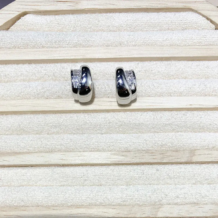 Compact And Exquisite Zircon Earrings That Are Versatile And Elegant HASHTAG