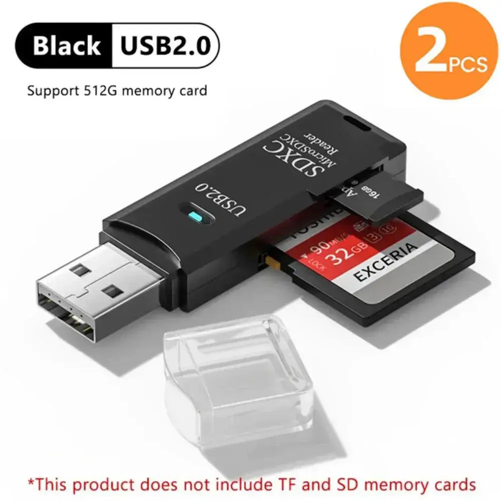 2-in-1 Multi Functional USB 3.0 Card ReaderMicro SD TFMemoryCardReaderUSBFlashDrive CardreaderAdapter For PCLaptops Accessories HASHTAG