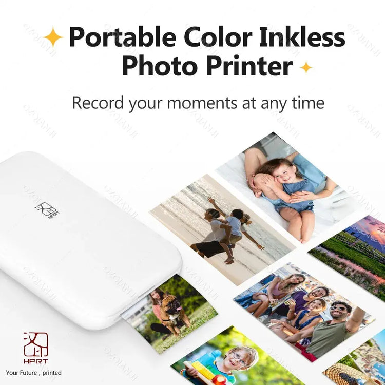 HPRT MT53 Portable Mni Mobile Pocket Printer BT Wireless Photo Printer with Zink Technology 2x3 Inch Color Photo Printer Maker - My Hashtag Shop