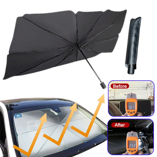 Ombrello parasole pieghevole per parabrezza auto