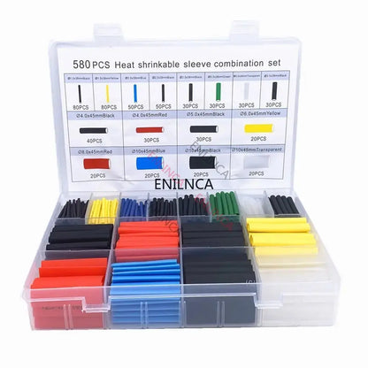 127-750pcs Heat-shrink Tubing Thermoresistant Tube Heat Shrink Wrapping Kit Electrical Connection Wire Cable Insulation Sleeving - HASHTAG