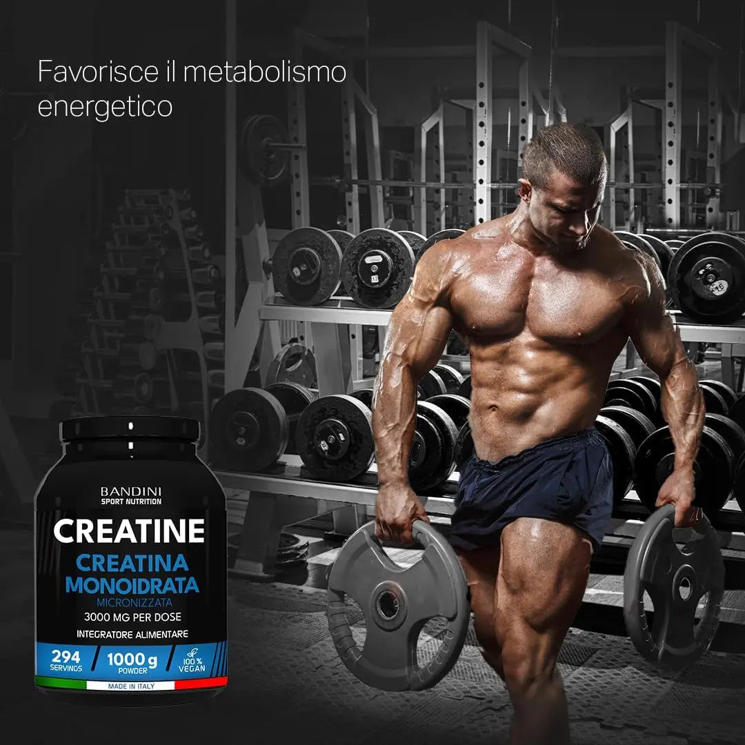 ® Creatina Monoidrata Micronizzata 1Kg/1000G in Polvere Pura E Vegana Al 100% - Integratore Alimentare per Palestra, Sport, Fitness E Pre Workout - a Base Di Creatine Monoidrato