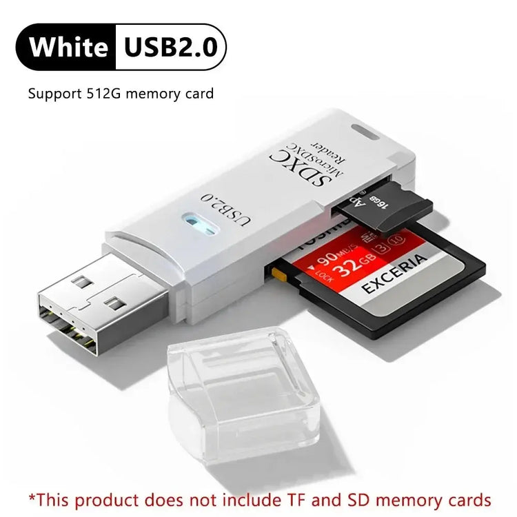 2 IN 1 USB 3.0 /USB 2.0 Card Reader SD TF Card Memory Card Reader High Speed Smart Card reader Adapter For PC Laptop Accessories - HASHTAG