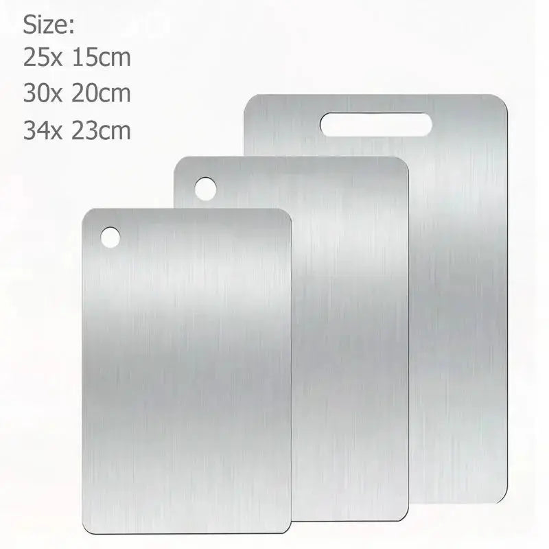 WXCOO Chopping Board Stainless Steel Double Sided Thickened Kneading Dough Board Kitchen Household Fruit Cutting Block HASHTAG