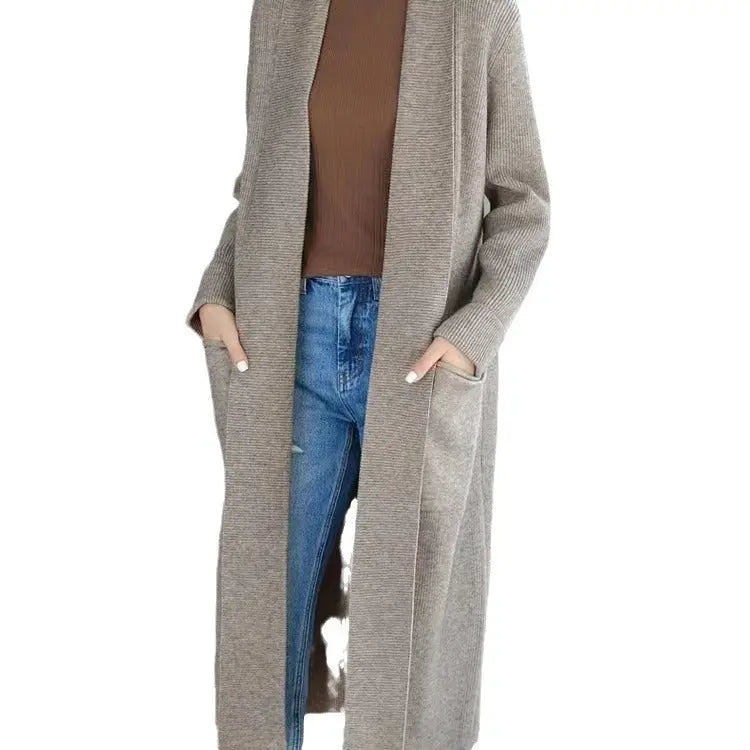 Autumn Winter Plus-Size Long Knitted Sweater HASHTAG