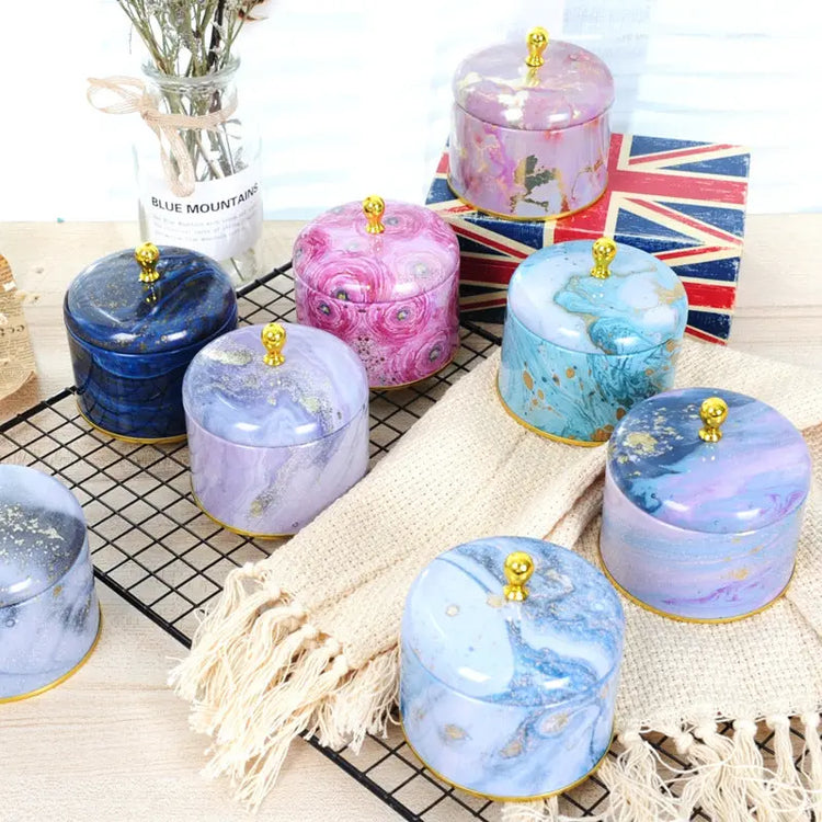 Beautiful designed round tin vessels. - HASHTAG