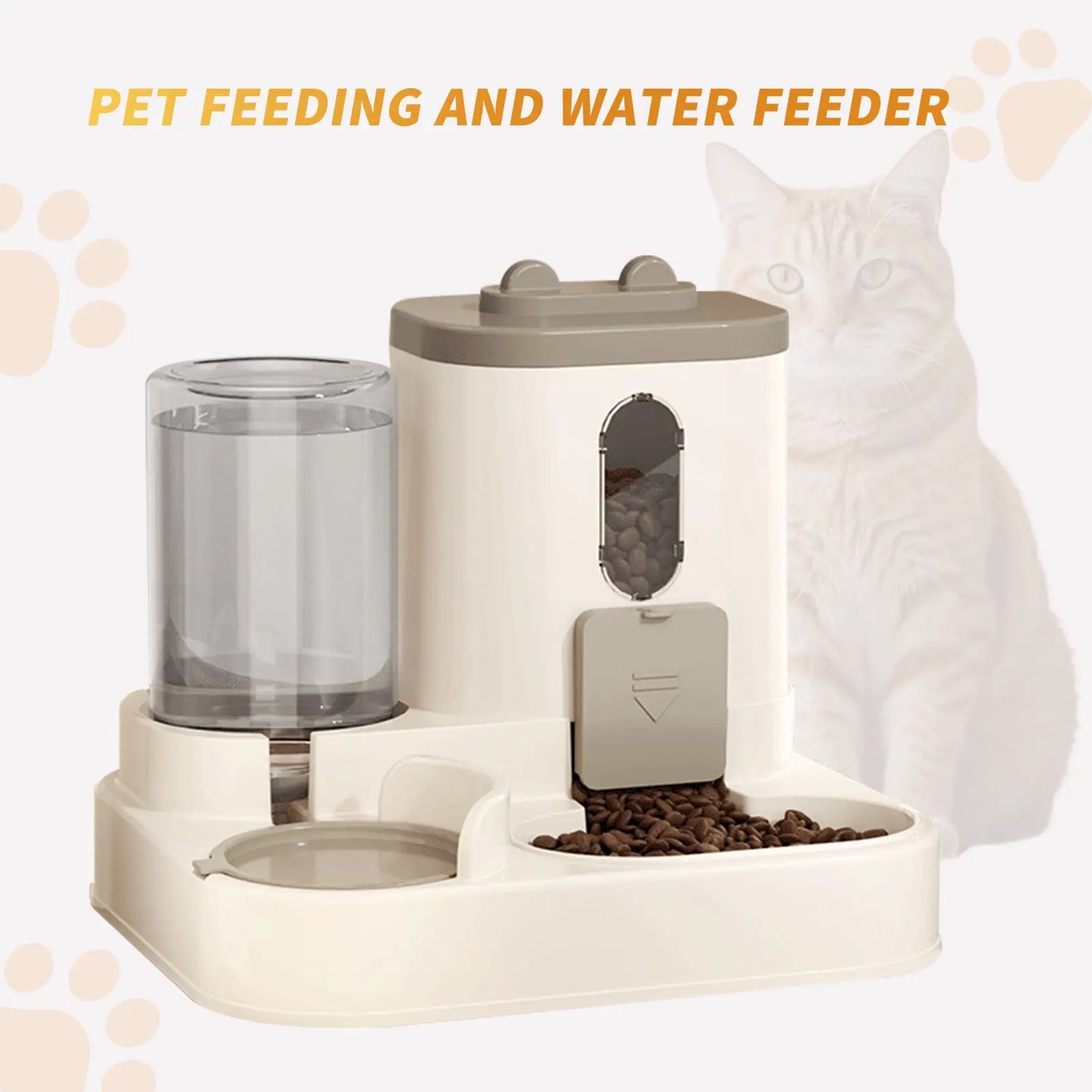 Fully Automatic 2in1 Cat Alimentare Dispenser - Integrated Water And Alimentare Feeding System - Cute Water Dispenser AliExpress