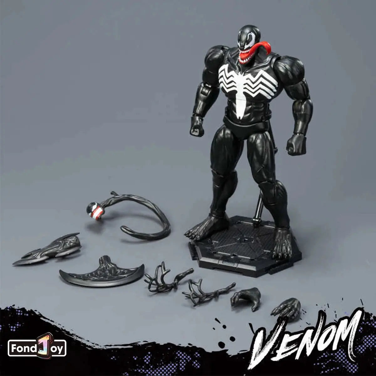 FondJoy Marvel Venom Action Figure 1/12 Venom Plastic Model Kit Anime Figurine Collection Model Statue Toys - HASHTAG