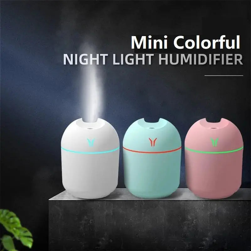 250ML USB Mini Air Humidifier Aroma Essential Oil Diffuser For Home Car Ultrasonic Mute Mist Maker Diffuser with LED Color Lamp - HASHTAG