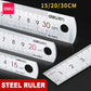 Deli Stainless Steel Ruler 15/20/30cm Metal Straight Ruler for Home School Precision Measuring Drawing Tool Supplies 1/2/5pcs - HASHTAG