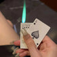 Metal poker card inflatable lighter windproof jet flame butane cool portable lighter cigarette accessories men&