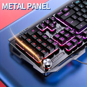 YINDIAO V2 Computer Wired Keyboard E-sports Gaming Typing Office Universal USB Plug-in Hair Light Keyboard Available For Windows System HASHTAG