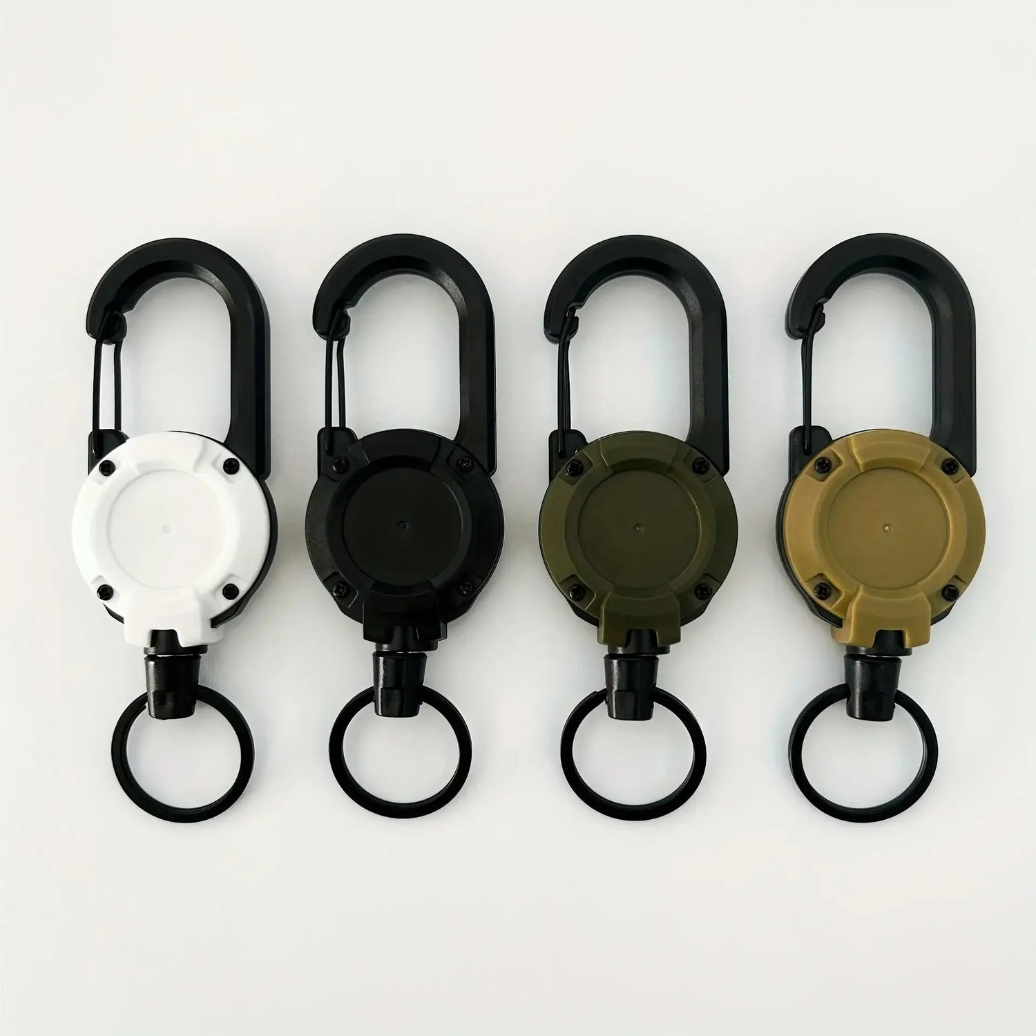 1/2/4pcs Extendable Retractable Holders Keychain Badge Reels Heavy Duty Clip With Carabiner Key Chain For Men Outdoor Bags - My Hashtag Shop