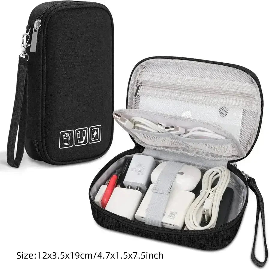 Cable Storage Bag Waterproof Digital Electronic Accessories Organizer Portable Travel Cable Organizer Case for cable Charger HASHTAG