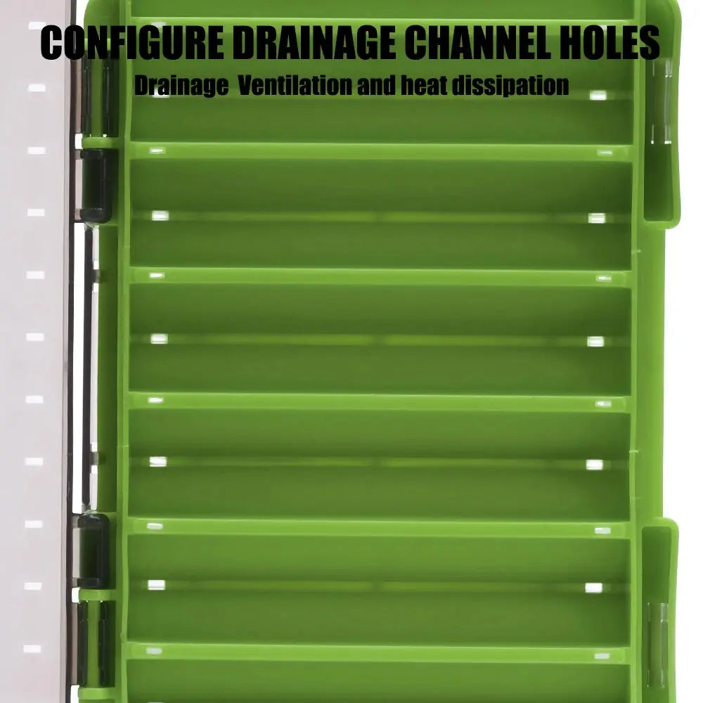 Fishing Tackle Box 14 Compartments Fishing Accessories Lure Hook Storage Case Double Sided Fishing Tool Organizer Boxes - HASHTAG