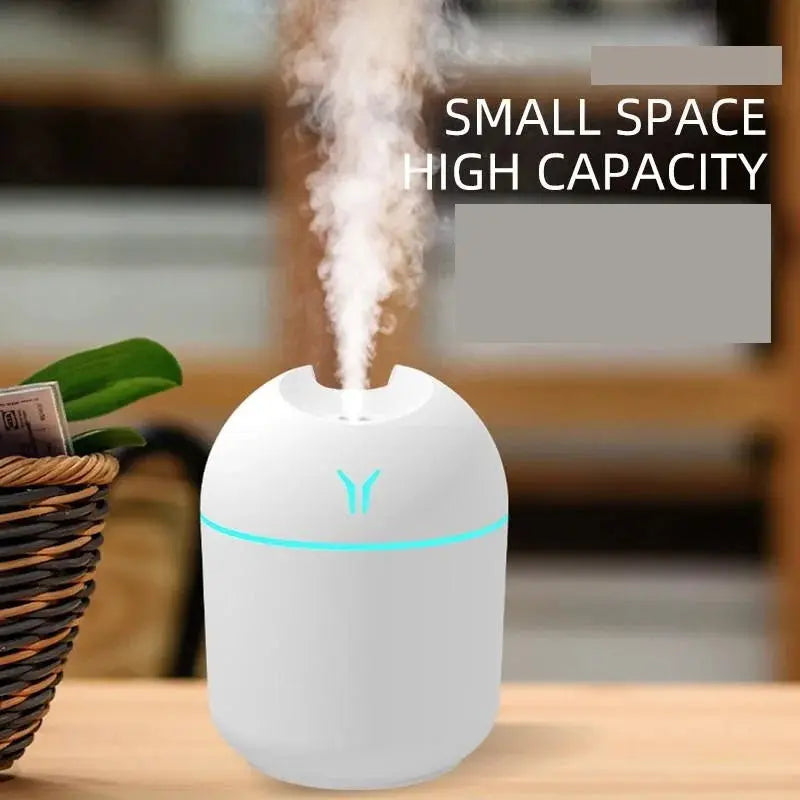 250ML USB Mini Air Humidifier Aroma Essential Oil Diffuser For Home Car Ultrasonic Mute Mist Maker Diffuser with LED Color Lamp - My Hashtag Shop