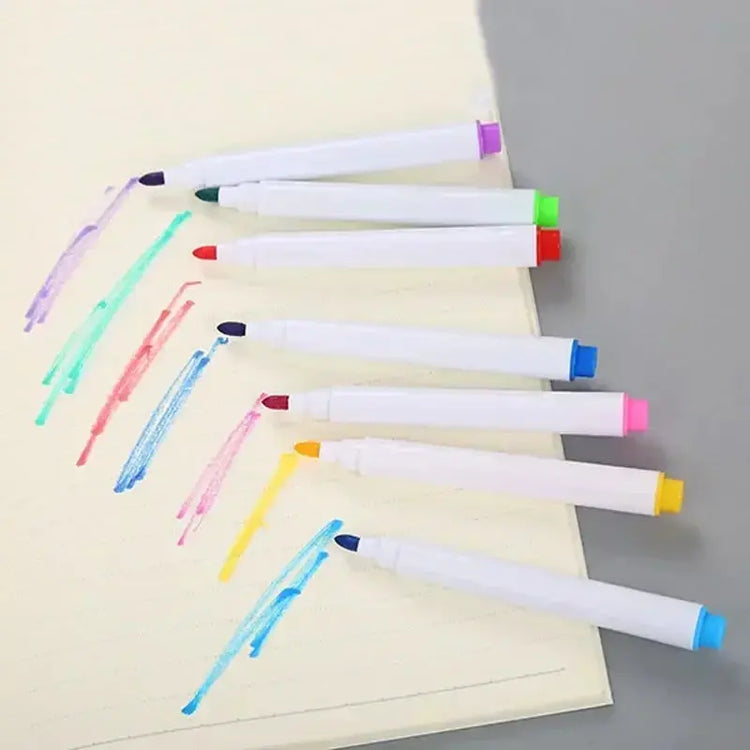 8PC Magnetic Colorful Whiteboard Pen Black White Board Markers Built In Eraser School Supply children&