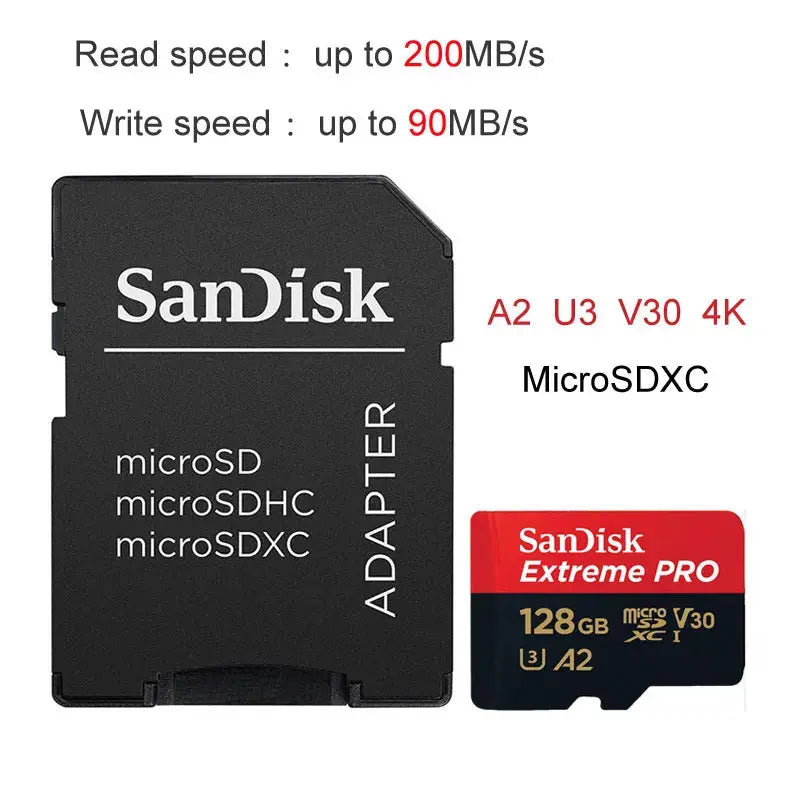 100% Original SanDisk Micro tf SD Card Class 10 TF Card 32GB 64GB 128GB Memory Card for Phone Tablet Flash Card HASHTAG