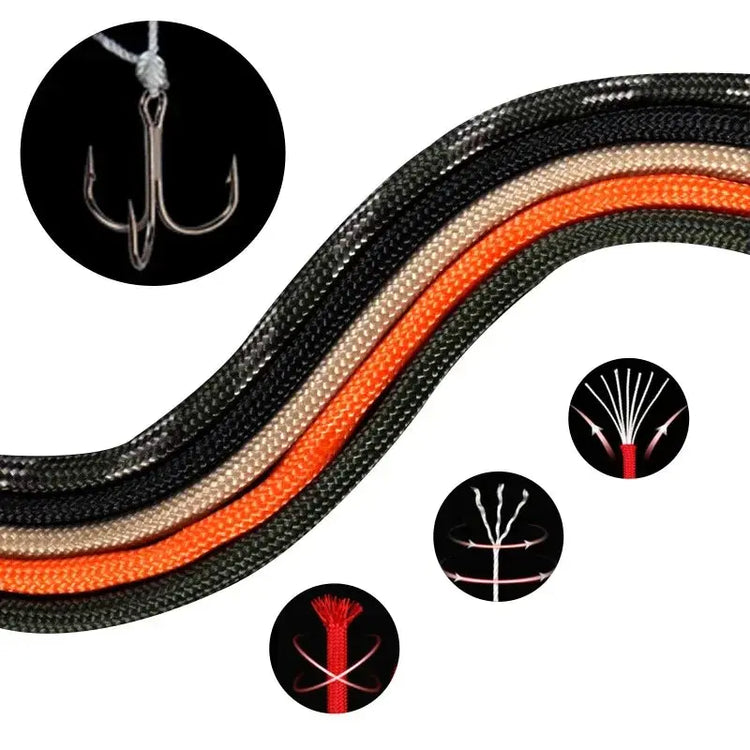 5/15/30m Paracord Rope 7 Strand 4mm Military Tactical 550 Parachute Cord Camping Accessories Outdoor Survival DIY Bracelet Line HASHTAG