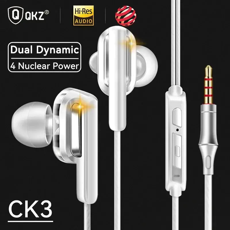 Original QKZ AK6 In Ear Earphone 6 Dynamic Driver Unit Headphone With Mic Stereo Sports HIFI Subwoofer Headset Monitor Earbuds HASHTAG